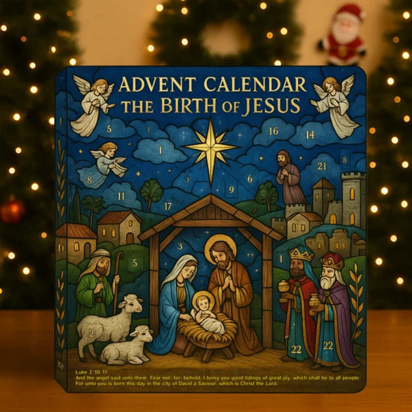 Heilige Familie Experience Advent Calendar – 24 Handgeschilderde Kribbe Figuren