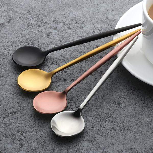 Set van Metallic Lepels – Stijlvol Design – Roestvrij Staal – Voor Koffie en Thee