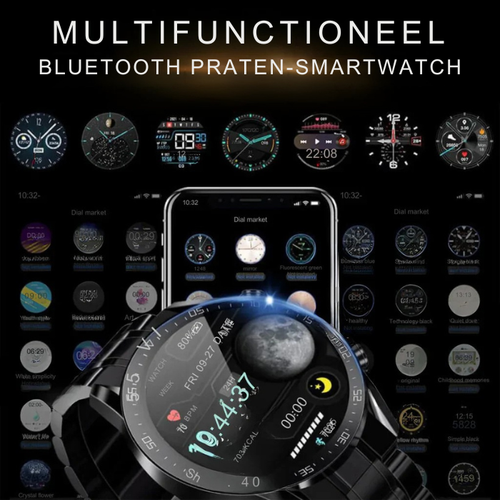 SwissMotion Smartwatch - Multifunctionele Horloge met Lange Batterijduur