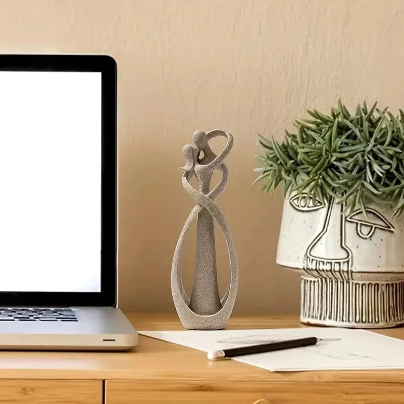 Decoratie beeld – abstract koppel – opengewerkte vorm – voor woonkamer & wandrek