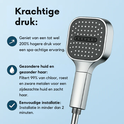 Handdouche – Verstelbare waterstroom – Grotere waterdruk – Voor dagelijks gebruik
