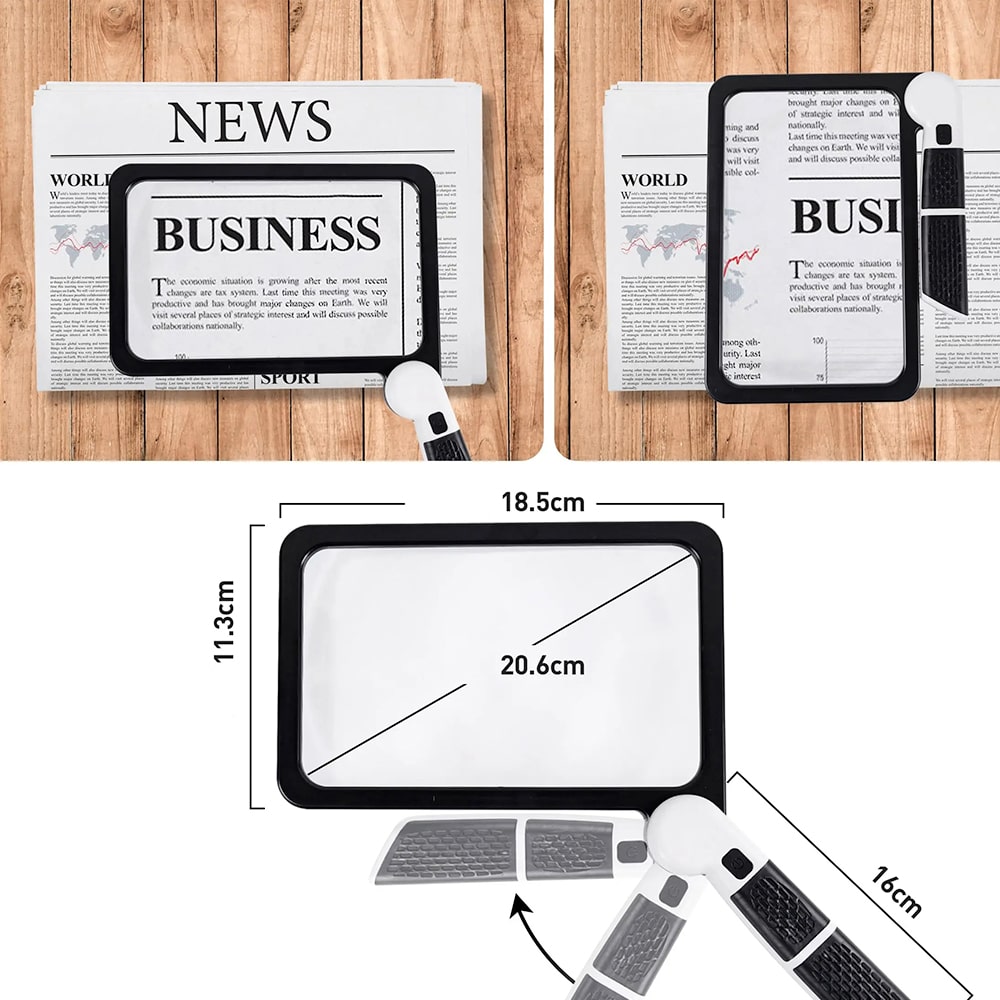 Handheld Vergrootglas met LED Licht – Draagbaar Vergrootglas voor Lezen