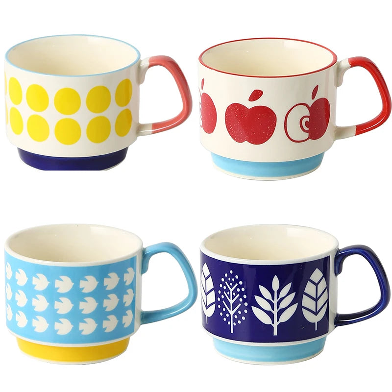 Mok met Appelmotief – Keramiek – Voor Koffie of Thee