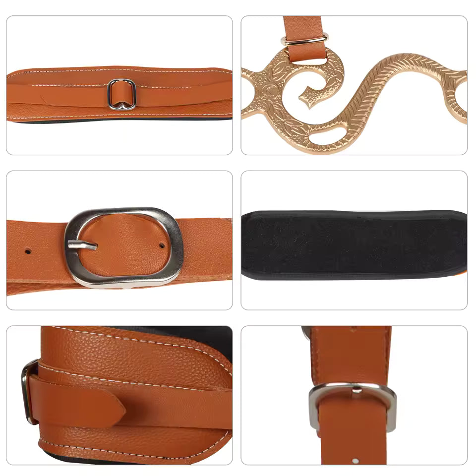 Paardenhoofdstel met Bit – Leren Neusriem – Metalen Ringen