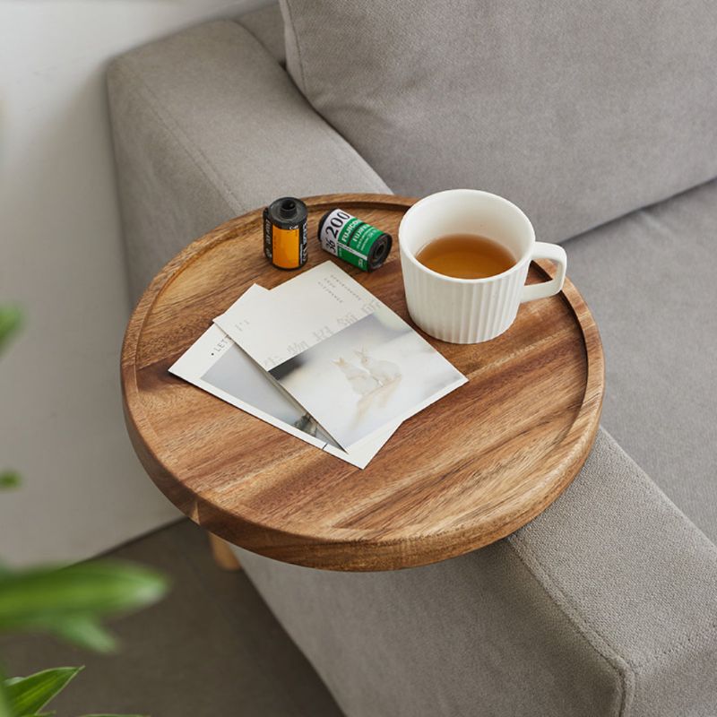 Houten Muurbevestigde Draagbare Bijzettafel – Voor Banken en Stoelen