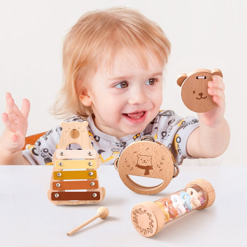 Houten Muziekspeelgoed – Xylofoon en Geluidmaker – Voor Kinderen