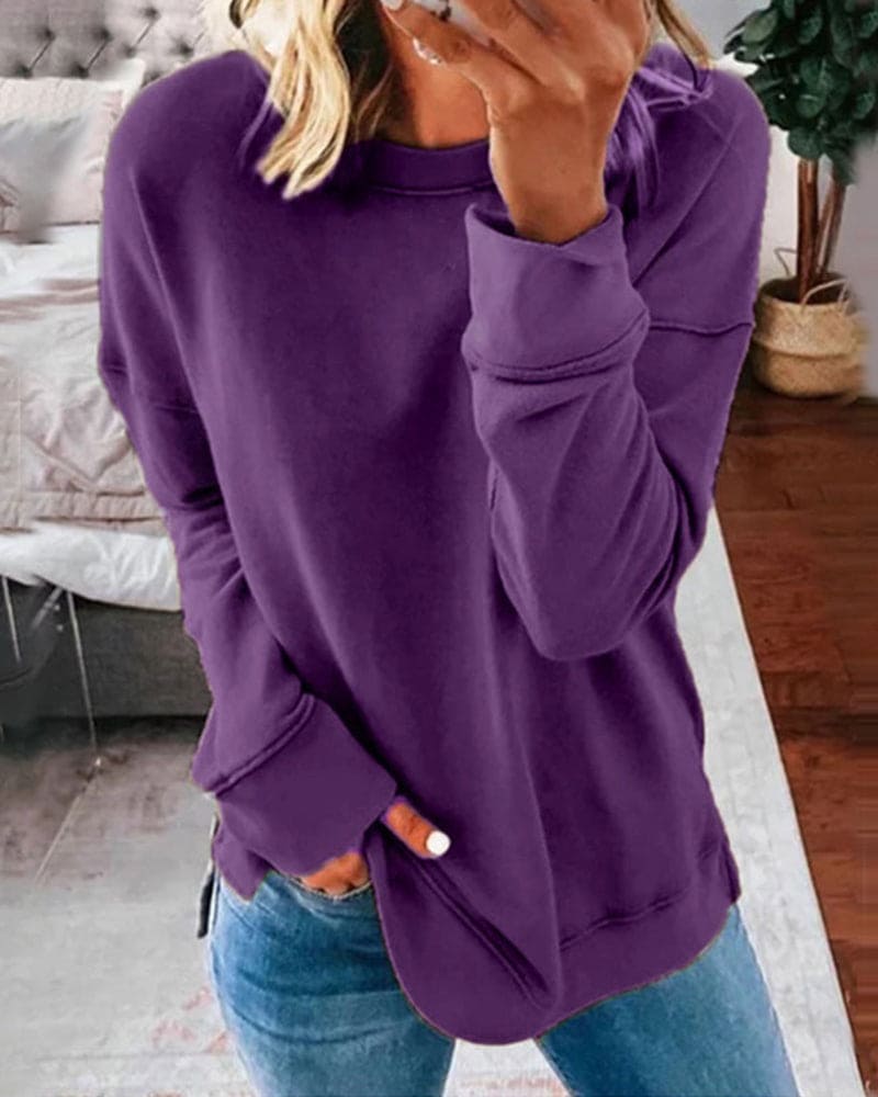 Dames Sweatshirt – Losse Pasvorm – Comfortabel – Voor Dagelijks Gebruik