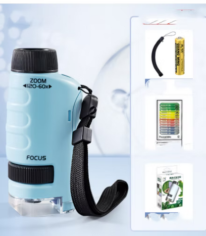 Handheld Microscoop – Zoomfunctie 120x-60x – Voor Educatief Gebruik