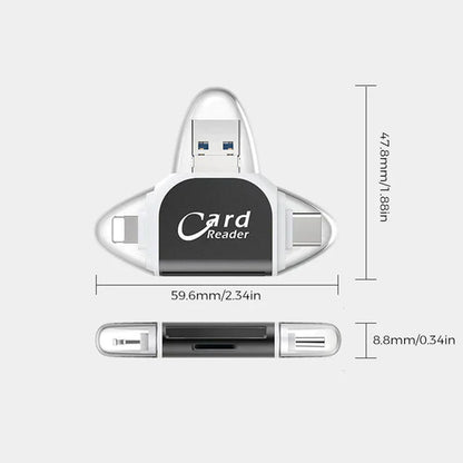 Multifunctionele Kaartlezer – Ondersteuning voor SD/TF Kaarten – Compact en Draagbaar