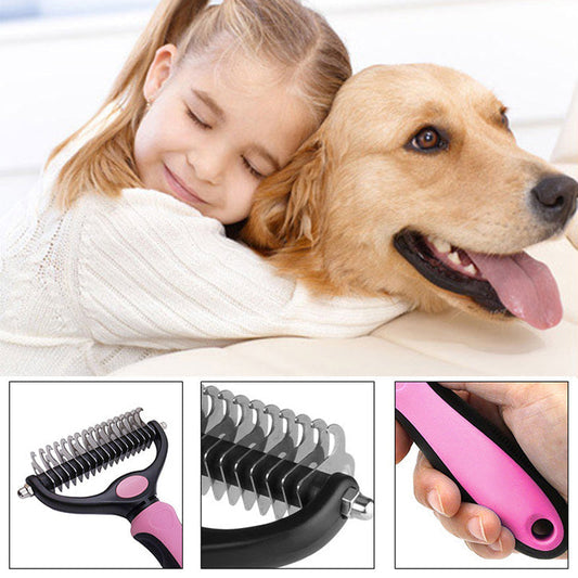 Honden Verzorgingsborstel – Dode Haren Verwijderen – Ergonomisch Handvat – Voor Huisdieren