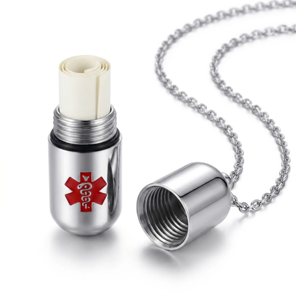 Fittershape Capsule Necklace – medische alertheid als discreet sieraad
