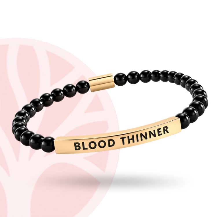 Fittershape Slim Black Blood Thinner Armband – voor dames