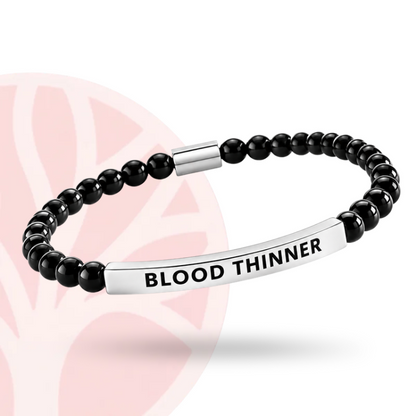 Fittershape Slim Black Blood Thinner Armband – voor dames