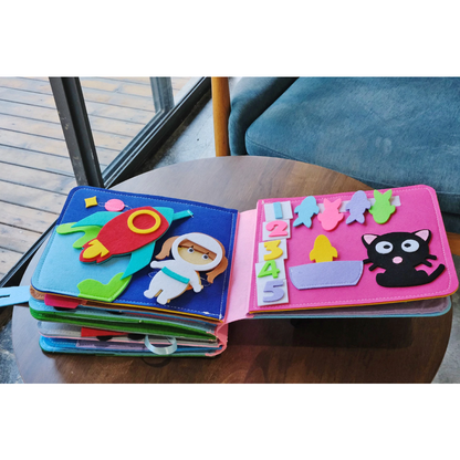 Felt Activity Boek – Interactief Leren – Voor Baby’s en Peuters