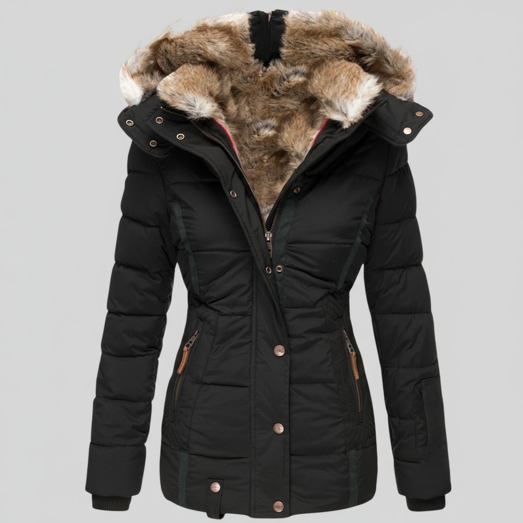 Gewatteerde Winterjas – Met Faux Fur Capuchon – Voor Dames