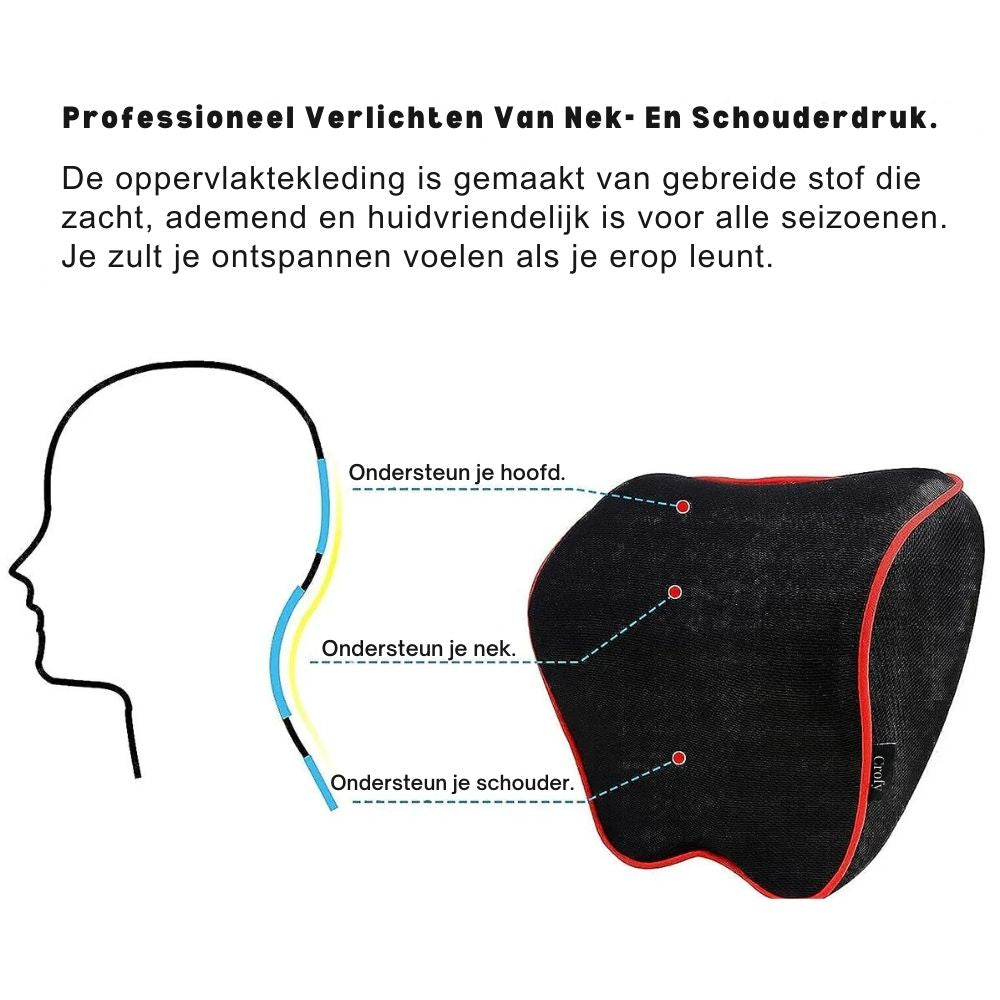 ComfortDrive 2-Pack - Luxe Auto Neksteunen voor Maximale Ondersteuning