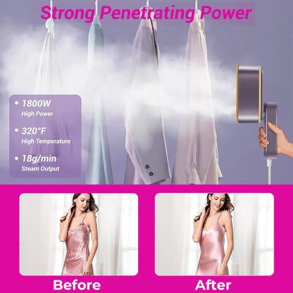 ProSteam 2-in-1 Stomer & Strijkijzer - Compact en Snelle Verwarming