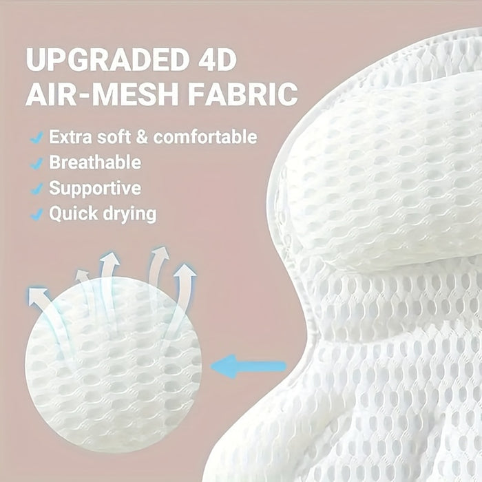 50% KORTING, Badkussen - Badkussen Als Nek- En Nekkussen Bad Met 4D Air Mesh Technologie Nek En Rug In Het Bad Met 6 Zuignappen Badhoofden 50% KORTING, Badkussen - Badkussen Als Nek- En Nekkussen Bad Met 4D Air Mesh Technologie Nek En Rug In Het Bad Met 6 Zuignappen Badhoofden