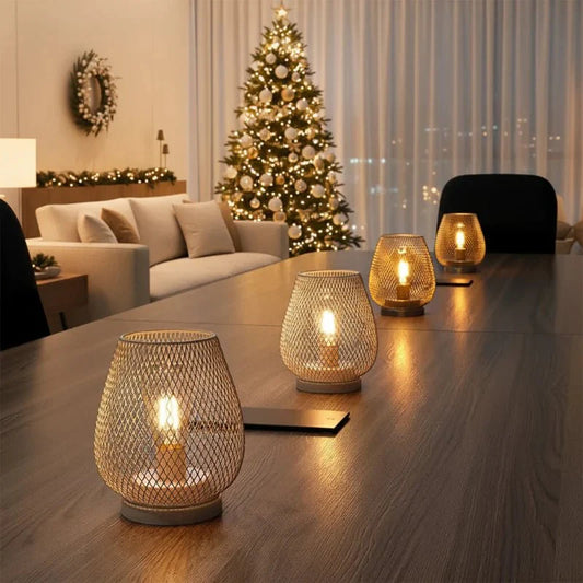 Industriële Tafellamp – Stalen Behuizing – Warm Licht – Voor Woonkamer of Werkruimte
