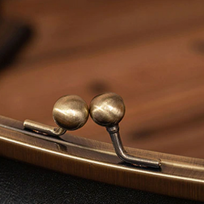 Rugtas – Vintage Kissing Lock – Voor Dames – Compact Formaat