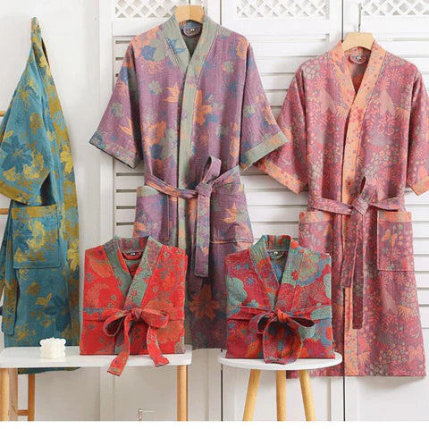 Badjas – Gebloemd – Zachte Stof – Voor Ontspanning en Comfort