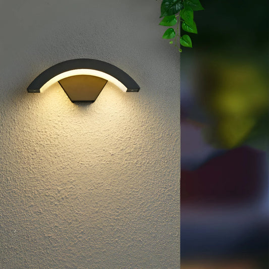 Wandlamp – LED verlichting – Moderne boogvorm – Voor buiten of tuin