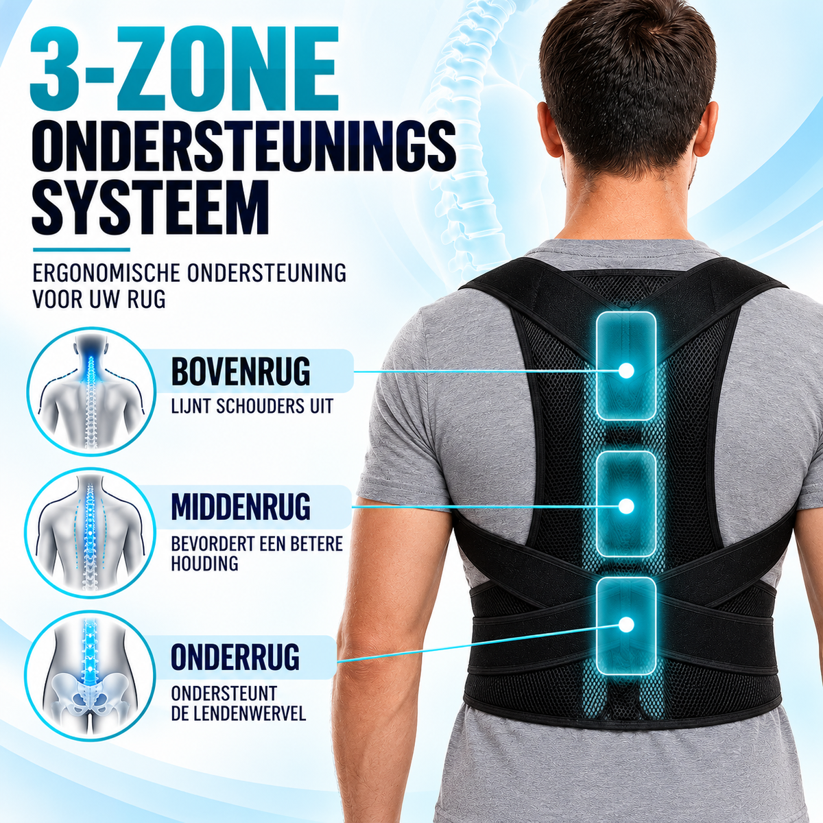 Fittershape PostuRise Houdingscorrector – verstelbaar & ademend