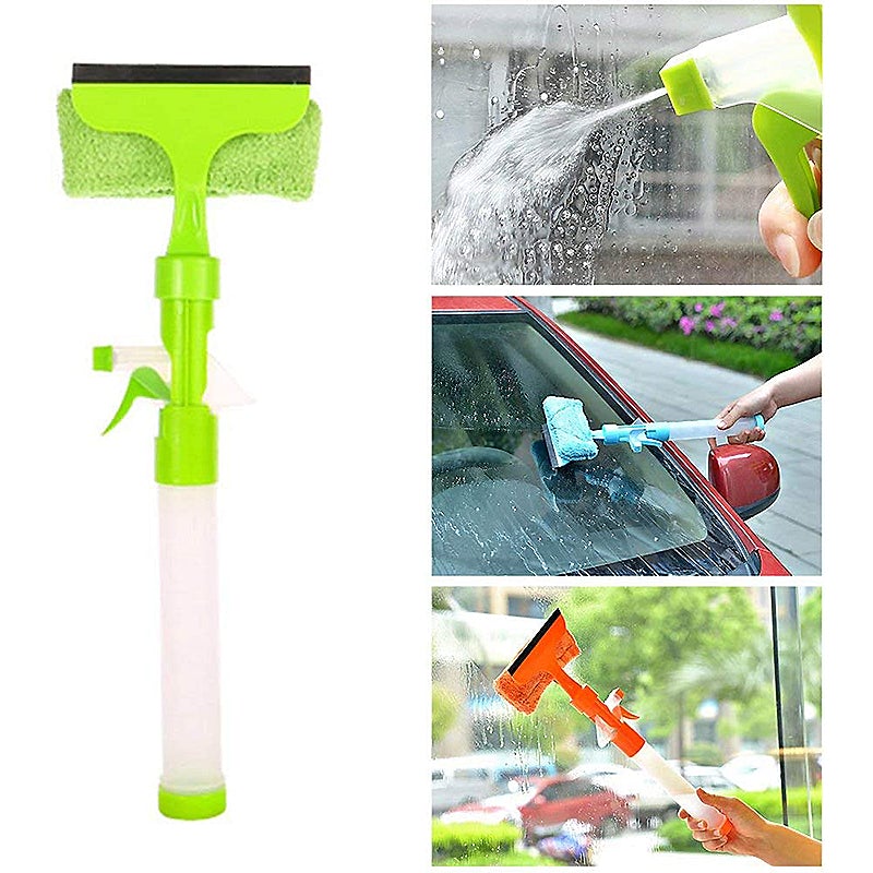 3-in-1 raamreinigingsgereedschap – met sproeifunctie, doek en wisser – voor ramen