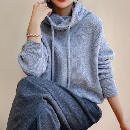 Saskia - Elegante Gebreide Trui met Capuchon