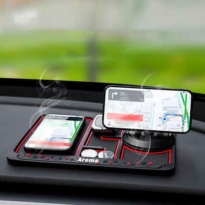 Auto dashboard organizer met telefoonhouder – antislip mat – voor opslag en telefoonplaatsing