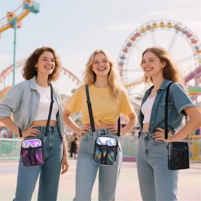 Transparant Crossbody Tasje – Waterafstotend Materiaal – Mesh Voorvak
