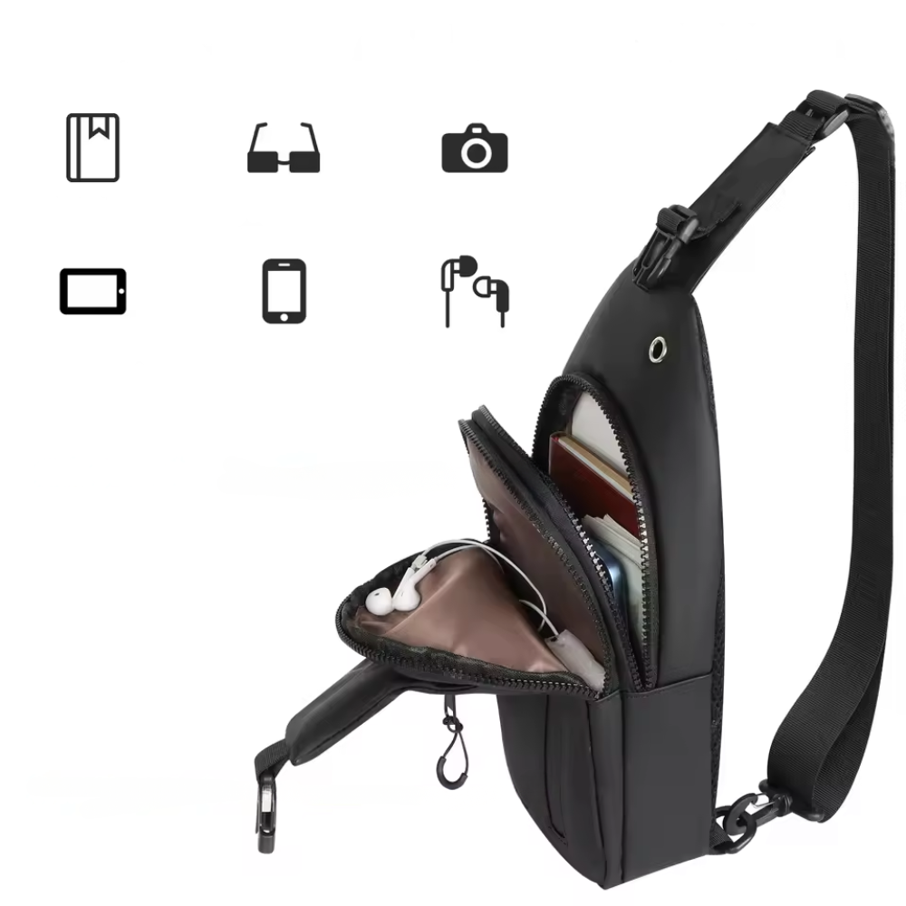 Slingbag – Waterafstotend Materiaal – Ritsvakken