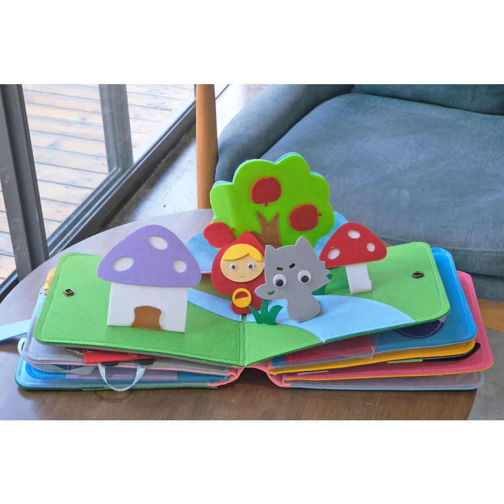 Felt Activity Boek – Interactief Leren – Voor Baby’s en Peuters