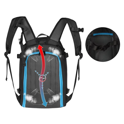 Skirugzak – 3 Vakken – Apart Schoenenvak – Helmhouder