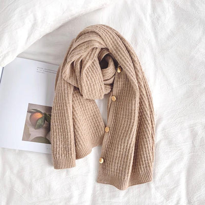 Dames gestreepte poncho – met knopen – voor dagelijks gebruik en extra warmte