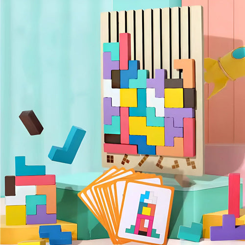 Montessori Tetris Houtspel - Educatief en Leuk Speelgoed