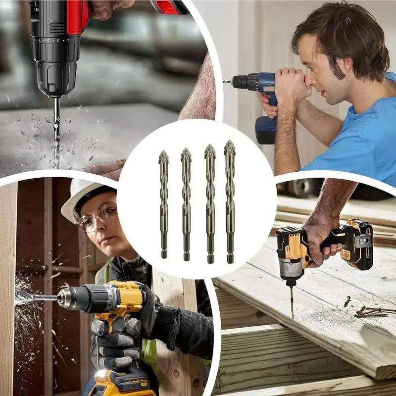Fittershape Four-Blade Serrated Drill Bit – 4 maten set