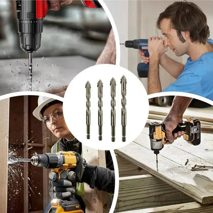 Fittershape Four-Blade Serrated Drill Bit – 4 maten set
