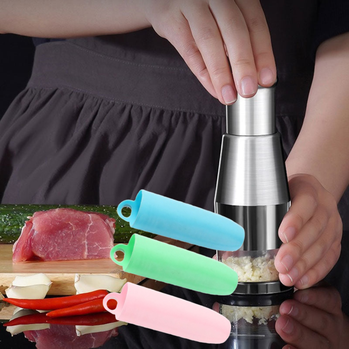 Rvs Knoflook- en Specerijen Molen – Multifunctioneel – Voor Keuken