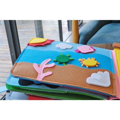 Felt Activity Boek – Interactief Leren – Voor Baby’s en Peuters