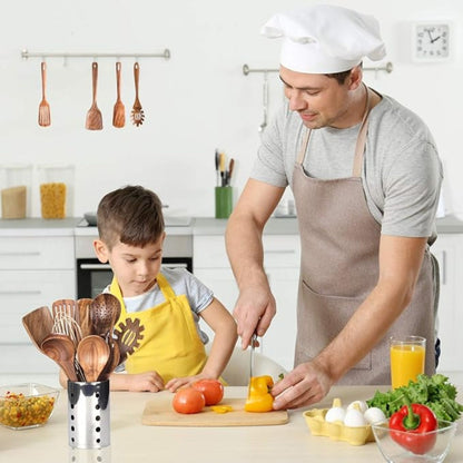 Keukengerei set – walnoot materiaal – hittebestendig – voor dagelijks koken