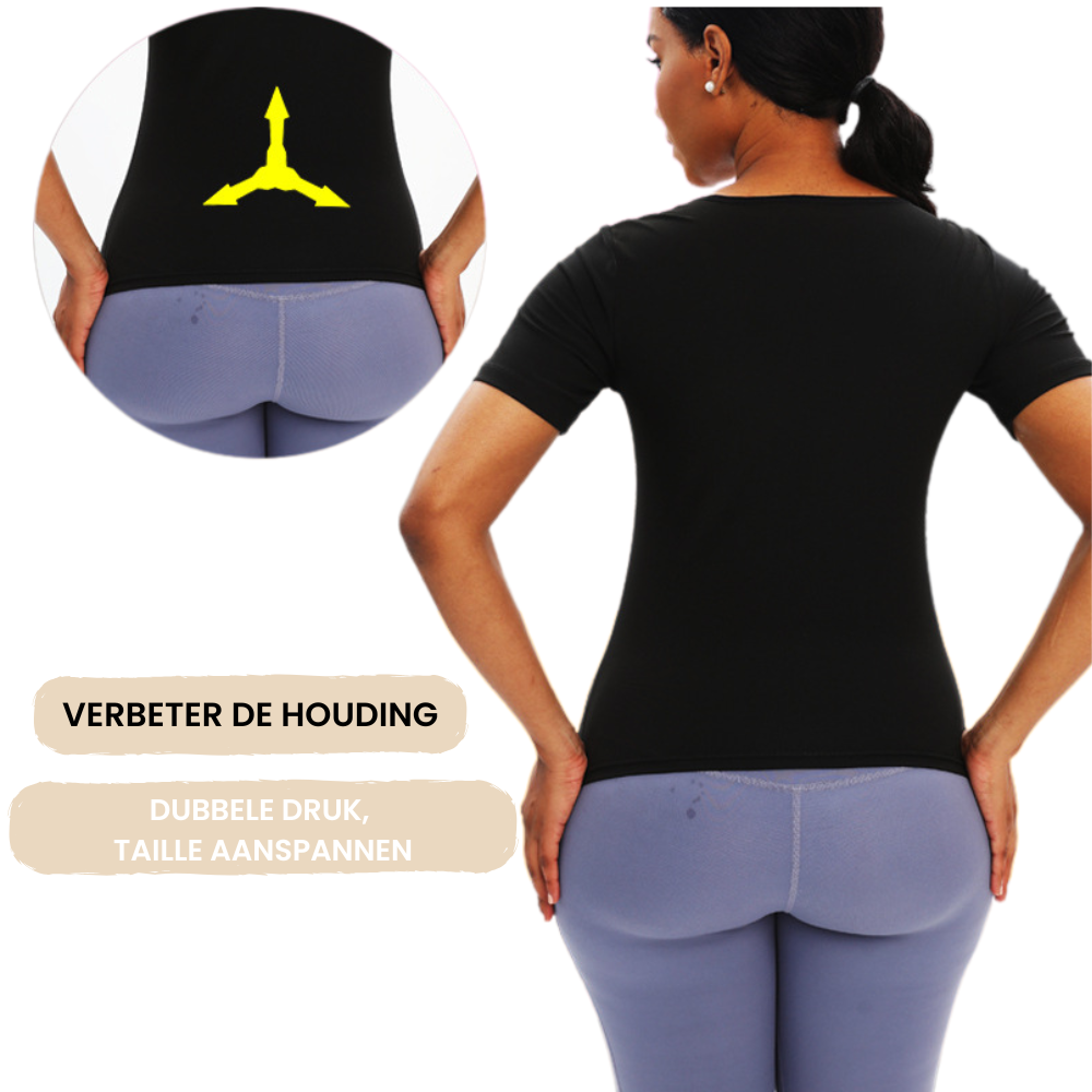 PERCKO, Discreet T-shirt voor heren, korte mouwen, V-hals, gepatenteerde spanners, zwart, maat H2.P3 PERCKO, Discreet T-shirt voor heren, korte mouwen, V-hals, gepatenteerde spanners, zwart, maat H2.P3