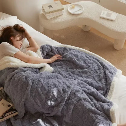 Zachte fleece deken – Dubbele laag – Warm en comfortabel voor het bed
