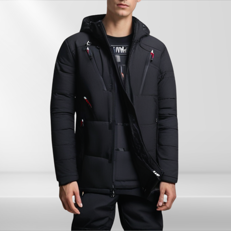 Donsjack – Verstelbare capuchon – Gewatteerd – Voor koud weer