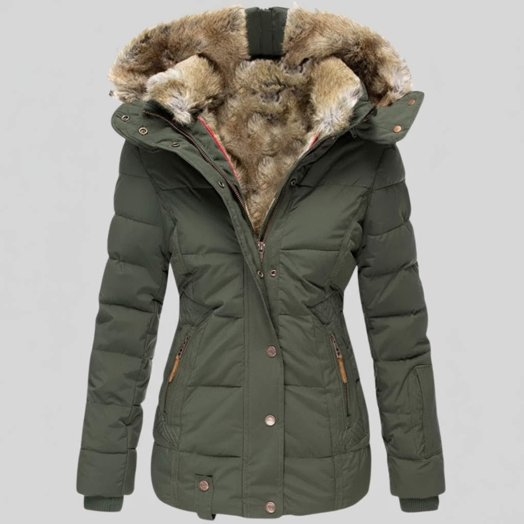 Gewatteerde Winterjas – Met Faux Fur Capuchon – Voor Dames