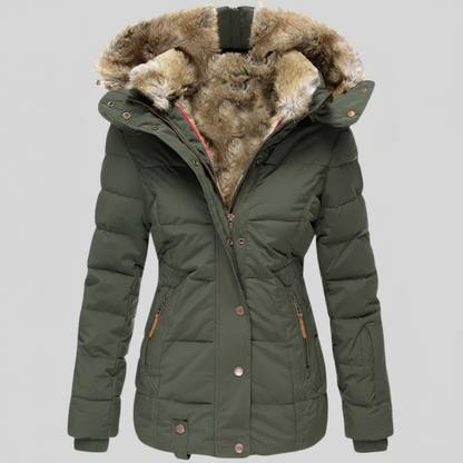 Gewatteerde Winterjas – Met Faux Fur Capuchon – Voor Dames