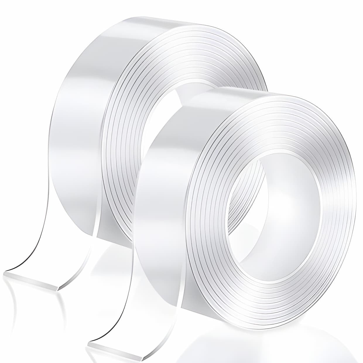 Dubbelzijdig tape – transparant – voor bevestigen en vastzetten – 2 rollen