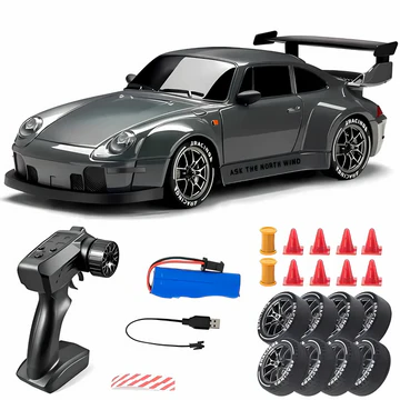 RC Auto – Twee Setjes Wielen – Oplaadbaar – Voor Speed & Drift