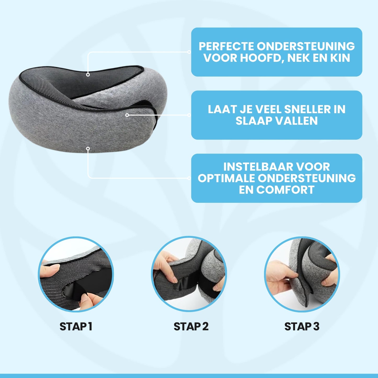 Fittershape NeckEase | Ergonomisch Reiskussen – Voor Onderweg Comfort