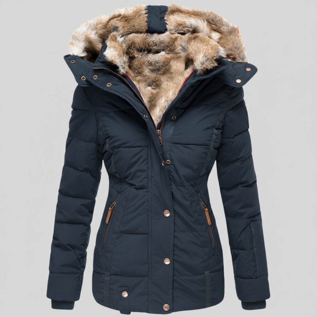 Gewatteerde Winterjas – Met Faux Fur Capuchon – Voor Dames